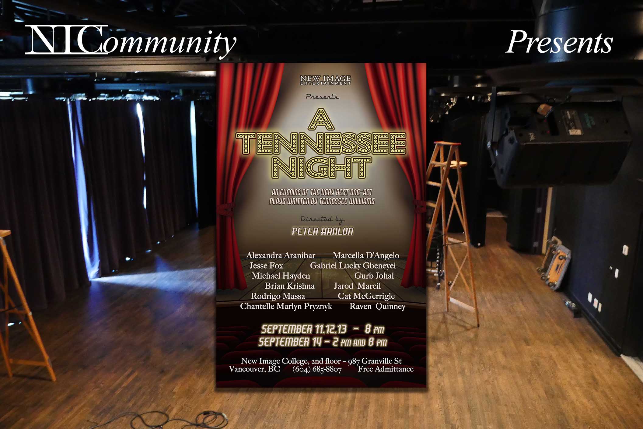 NIC Play – Presents “A Tennessee Night” by Tennessee Williams