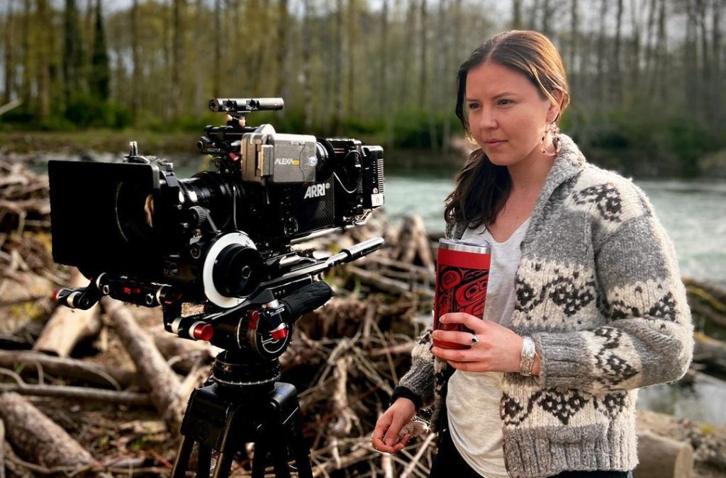 Mary Galloway on set directing her first documentary