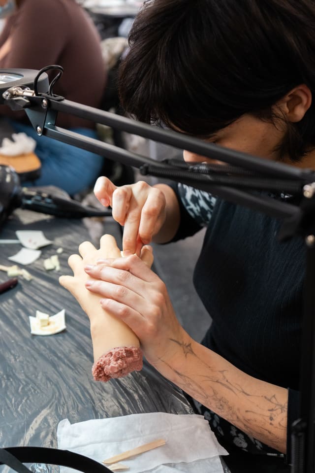 Students Sculpt a Silicone Prop Arm