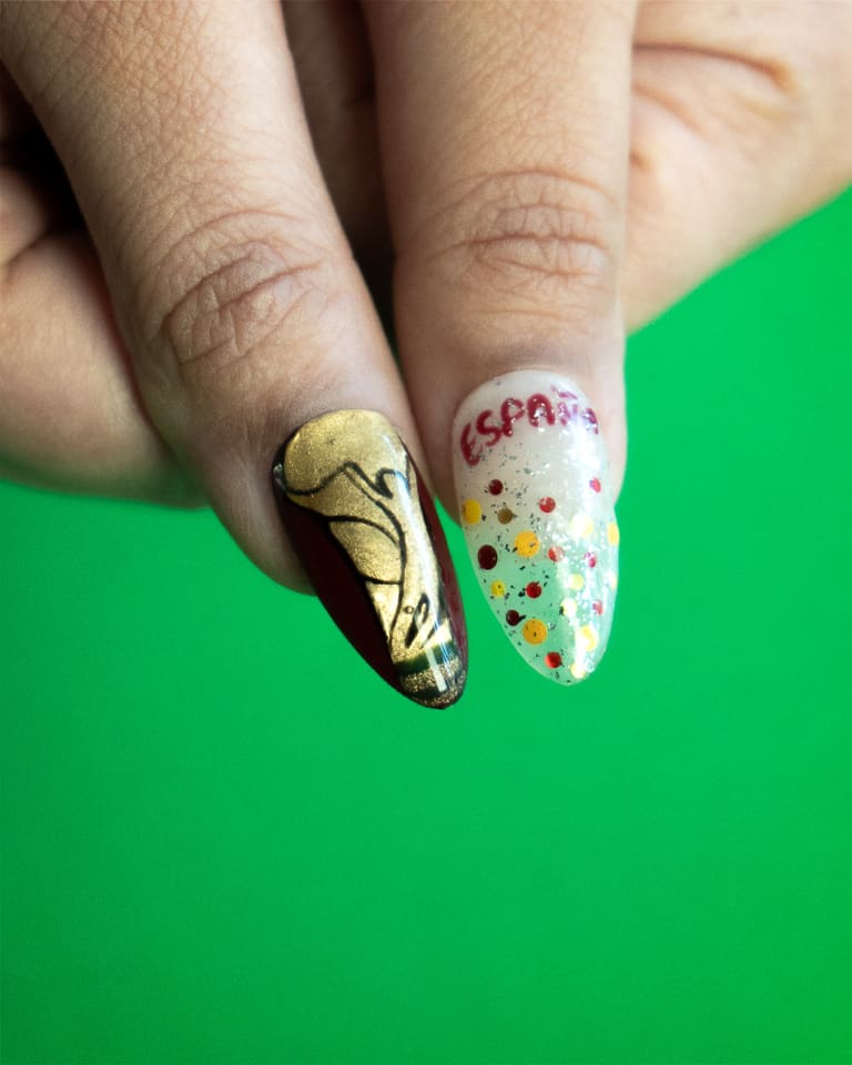Students design country-inspired sets to celebrate the World Cup.